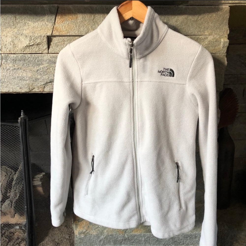 The North Face Fleece Zip Up Jacket Light Gray Women’s Size Small